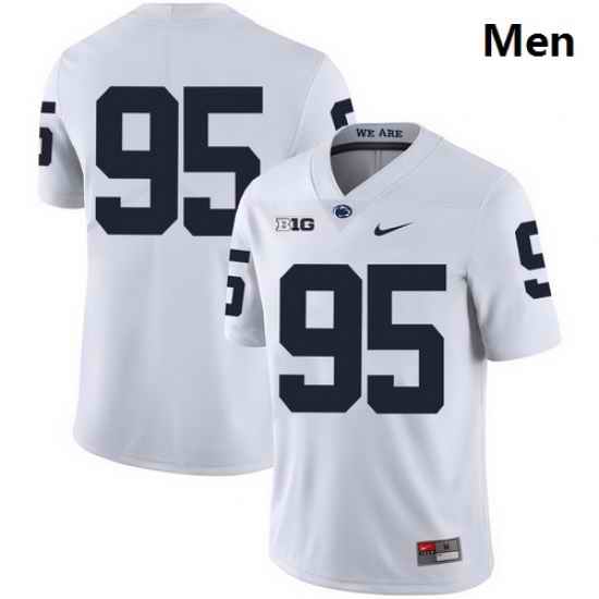 Men Penn State Nittany Lions 95 Tyler Davis White Nike College Football Jersey